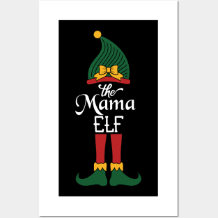 The Mama Elf Matching Family Group Christmas Party Pajama Posters and Art
